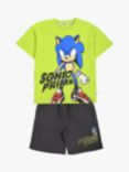 Brand Threads Kids' Sonic Prime T-Shirt and Shorts Set, Green/Multi