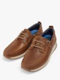 Pod Riley Leather Boat Shoes, Brown