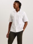 Ted Baker Oise Short Sleeve Textured Shirt, White