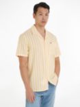 Tommy Jeans Stripe Linen Shirt, Warm Yellow