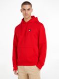 Tommy Jeans Logo Badge Hoodie, Deep Crimson