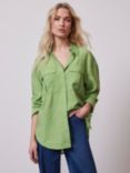 Mint Velvet Utility Detail Shirt, Green Mid, Green Mid