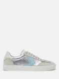 Jigsaw Classic Low Top Leather Trainers, Silver