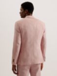 Ted Baker Damaskj Slim Fit Cotton Linen Blazer, Light Pink