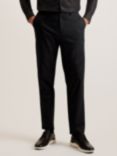 Ted Baker Felixt Slim Fit Cotton Tailored Trousers, Black, Black