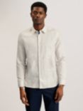 Ted Baker Romeos Linen Cotton Blend Shirt, White