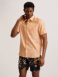 Ted Baker Palomas Short Sleeve Shirt, Orange Dark