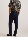 Ted Baker Holmer Linen Blend Chino Trousers, Navy