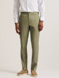 Ted Baker Majo Linen Blend Trousers, Mid Green