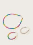 Monsoon Kids' Rainbow Dazzle Headband & Bracelet Set, Multi