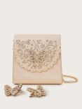 Monsoon Kids' Amber Butterfly Bag & Hair Clip Set, Gold