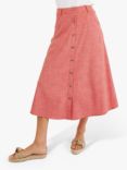 Traffic People Bacall Peppermint Soda A-Line Midi Skirt, Red