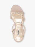 Dune Wide Fit Nightengale Embellished Strappy Sandals, Rose Gold