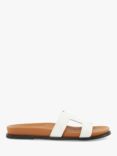 Dune Loupa Leather Sandals, White