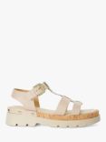 Dune Laplin Block Heel Leather Sandals, Blush