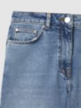 Reiss Selin Cotton Straight Leg Jeans, Light Blue