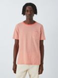 Armor Lux MC Heritage Pocket Stripe T-Shirt, Coral/White