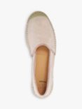 Dune Genivee Diamonte Trim Suede Espadrilles, Blush