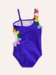 Mini Boden Kids' Floral Cut-Out Swimsuit, Heron Daisy/Multi