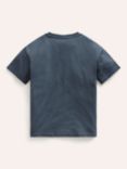 Mini Boden Kids' Joyful Iguanas Textured T-Shirt, Robot Blue