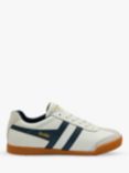 Gola Classics Harrier Leather Lace Up Trainers, Off White/Navy