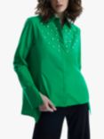 James Lakeland Cotton Blend Pearl Detail Shirt, Green