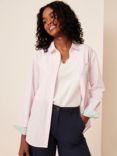 Crew Clothing Relaxed Fit Stripe Shirt, Pink