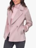 Pure Collection Short Wool Coat, Pale Pink