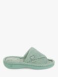 totes Textured Popcorn Turnover Mule Slippers, Mint