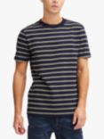 Casual Friday Thor Striped Short Sleeve T-Shirt, Green/Navy