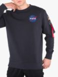 Alpha Industries X NASA Space Shuttle Logo Sweatshirt, 07 Rep Blue