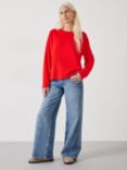 HUSH Matilda Raglan Sleeve Top, Bright Red