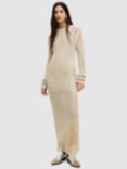 AllSaints Jesse 2-in-1 Jumper Maxi Dress, Gold