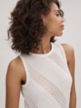 FLORERE Sleeveless Crochet Dress, Ivory