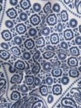 Reiss Domenico Silk Paisley Print Pocket Square, Blue/Multi