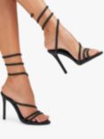 Carvela Spiral Patent Heel Sandals, Black
