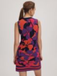FLORERE Jacquard Knit Abstract Floral Mini Dress, Pink/Multi