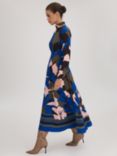 FLORERE Floral Zip Cuff Midi Dress, Multi