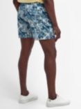 Barbour Hindle Palm Leaf Print Swim Shorts, Sky