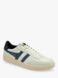 Gola Classics Contact Leather Lace Up Trainers, White Moon/Light Black