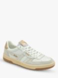 Gola Classics Hawk Leather Lace Up Trainers, White/Gold