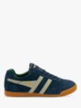 Gola Classics Harrier Suede Lace Up Trainers, Navy/Grey/Evergreen
