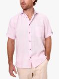 KOY Short Sleeve Linen Shirt, Light Pink