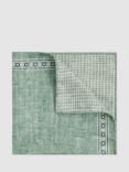 Reiss Cataldo Reversible Silk Handkerchief, Pistachio Melange