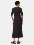 Whistles Twist Front Jersey Dress, Black