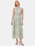 Whistles Shaded Floral Nellie Maxi Dress, Blue/Multi