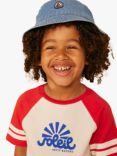 Petit Bateau Kids' Logo Solid Bucket Hat, Denim Clair