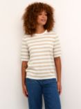 KAFFE Milo Stripe Short Sleeve Jumper