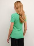 KAFFE Drew Short Sleeve Rib Knit T-Shirt, Gumdrop Green