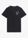 Lyle & Scott Kids' 3D Eagle Graphic T-Shirt, Jet Black